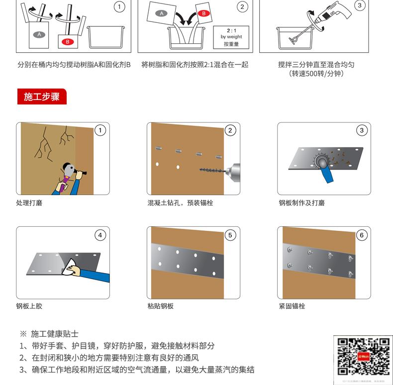 包钢江汉石油管理局粘钢加固施工过程